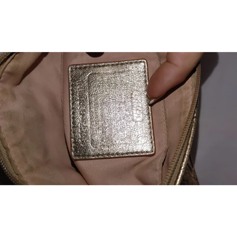 Coach Metallic Gold Zippered Pouch M0869-42536